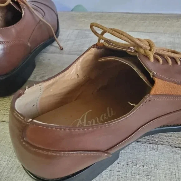 AMALI | Lace-Up Dress Shoes in Tan/Brown Style 1843-028 sz 11 - Picture 8 of 11